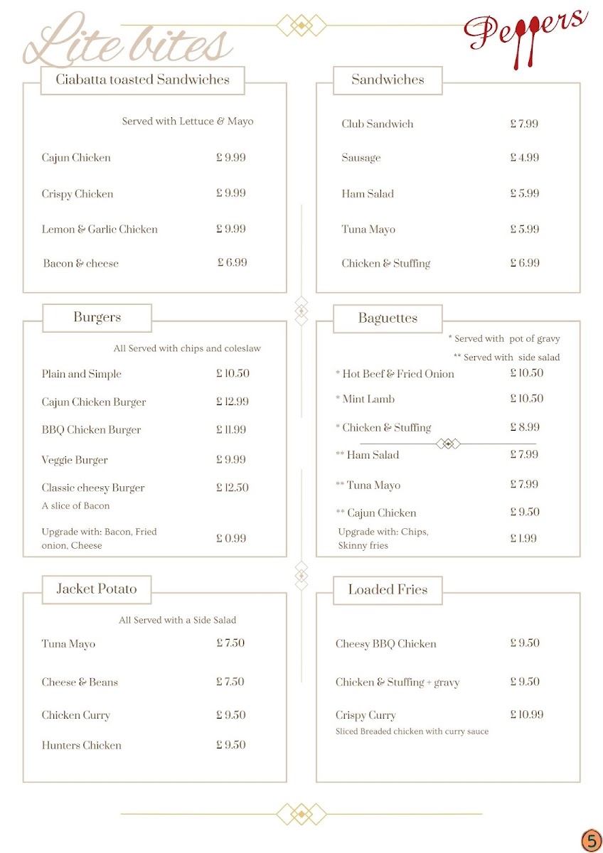 Menu Peppers Restaurant-4